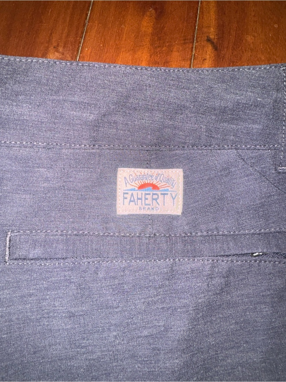 Faherty Men's Navy Flat Front Shorts